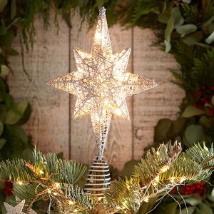 Pottery Barn Kids Shiny, Sparkly, and Glittery Light Up Silver Star Tree Topper